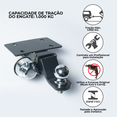 Engate Reboque_Removível_Pickup_Peso