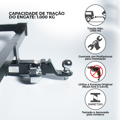 Engate Reboque_Removível_Pickup_Peso