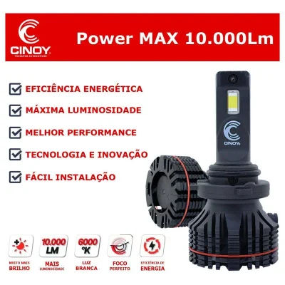Kit Lampada Super Led Plus Cinoy H4 6000 Lumens 6500k (5)