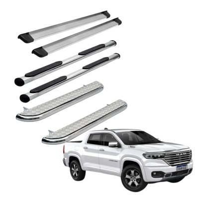 estribos lateral cromado rampage cometa acessórios